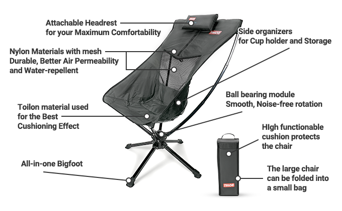 Talon 360 Degrees Outdoor Mega Size Foldable Chair: The Ultimate Comfort Solution for Outdoor Adventures